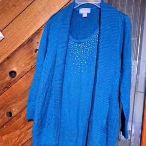 Sweater with built in blouse. Like new.